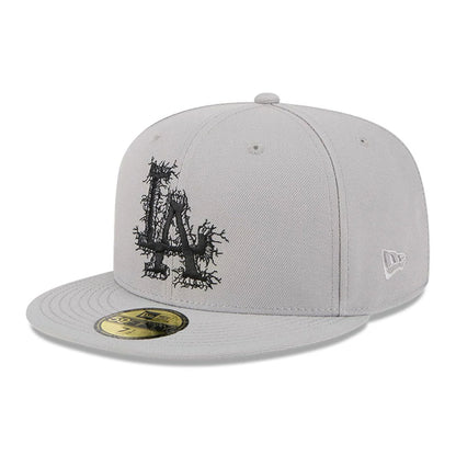 This is a LA Dodgers MLB Cracked Grey 59FIFTY Fitted Cap 4