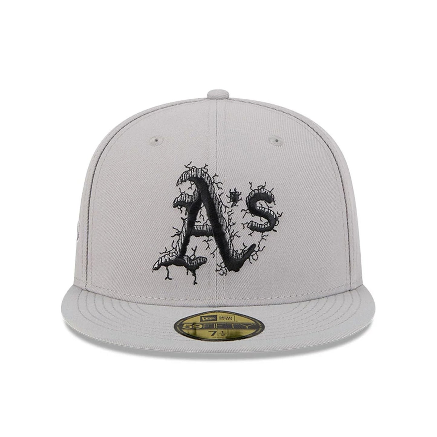 This is a Oakland Athletics MLB Cracked Grey 59FIFTY Fitted Cap 3
