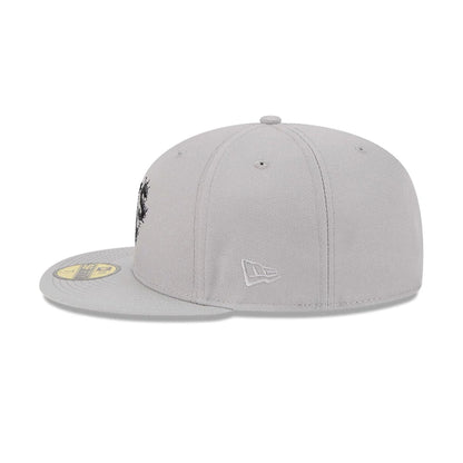 This is a Oakland Athletics MLB Cracked Grey 59FIFTY Fitted Cap 5