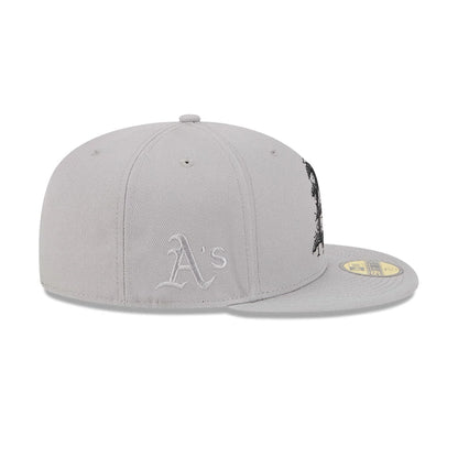 This is a Oakland Athletics MLB Cracked Grey 59FIFTY Fitted Cap 6
