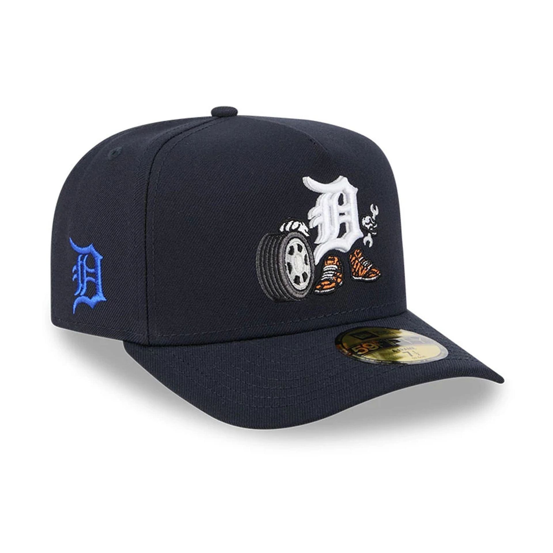 This is a Detroit Tigers MLB Cartoon Navy 59FIFTY A-Frame Fitted Cap 1