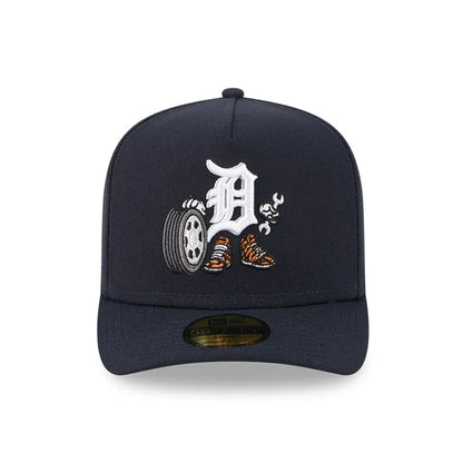 This is a Detroit Tigers MLB Cartoon Navy 59FIFTY A-Frame Fitted Cap 3