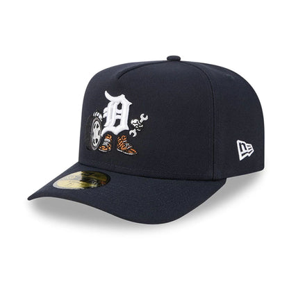This is a Detroit Tigers MLB Cartoon Navy 59FIFTY A-Frame Fitted Cap 4