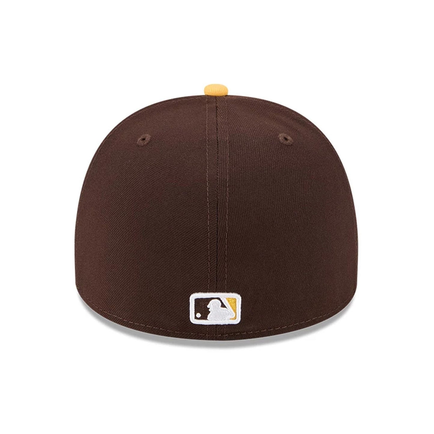 Pictured is this MLB Cartoon San Diego Padres 59FIFTY A-Frame Fitted cap in dark brown. 7