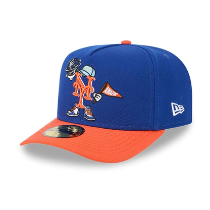 Pictured is this MLB Cartoon New York Mets 59FIFTY A-Frame Fitted cap in blue. 4