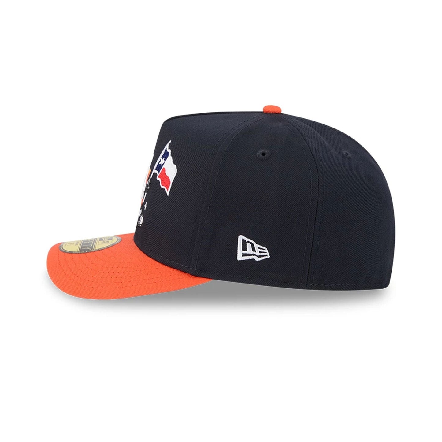 Pictured is this MLB Cartoon Houston Astros 59FIFTY A-Frame Fitted cap in navy. 6