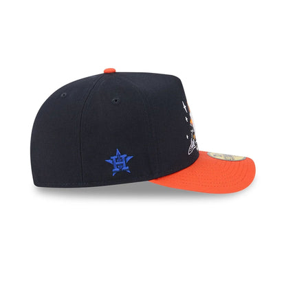 Pictured is this MLB Cartoon Houston Astros 59FIFTY A-Frame Fitted cap in navy. 5