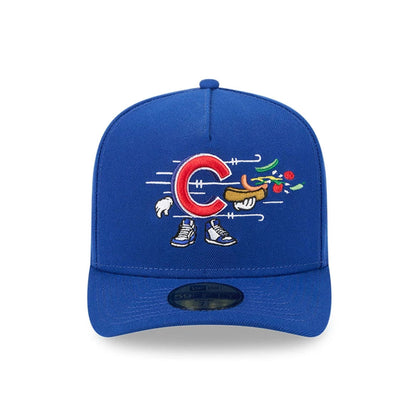 Pictured is this MLB Cartoon Chicago Cubs 59FIFTY A-Frame Fitted cap in blue. 3