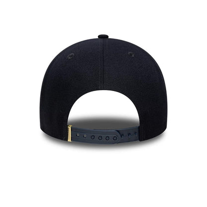Pictured is this MLB Emblem New York Yankees 9FORTY M-Crown A-Frame cap in navy. 5