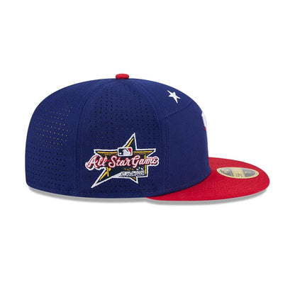 This is a Texas Rangers MLB 2025 All Star Game Dark Blue Split Panel 59FIFTY Fitted Cap 4