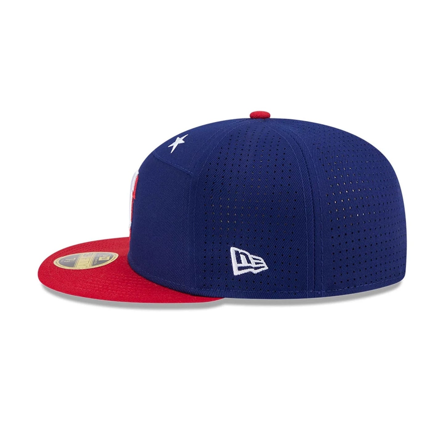 This is a Texas Rangers MLB 2025 All Star Game Dark Blue Split Panel 59FIFTY Fitted Cap 5
