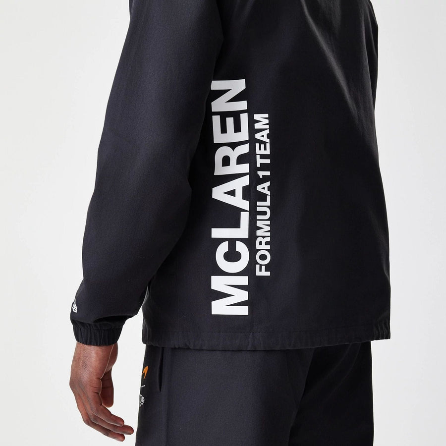 The Male model is wearing McLaren Racing McLaren Black Coaches Jacket 3