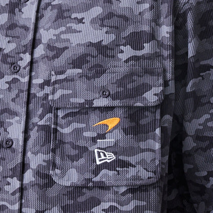 The Male model is wearing McLaren Racing Graphic Dark Grey Long Sleeve Shirt  6