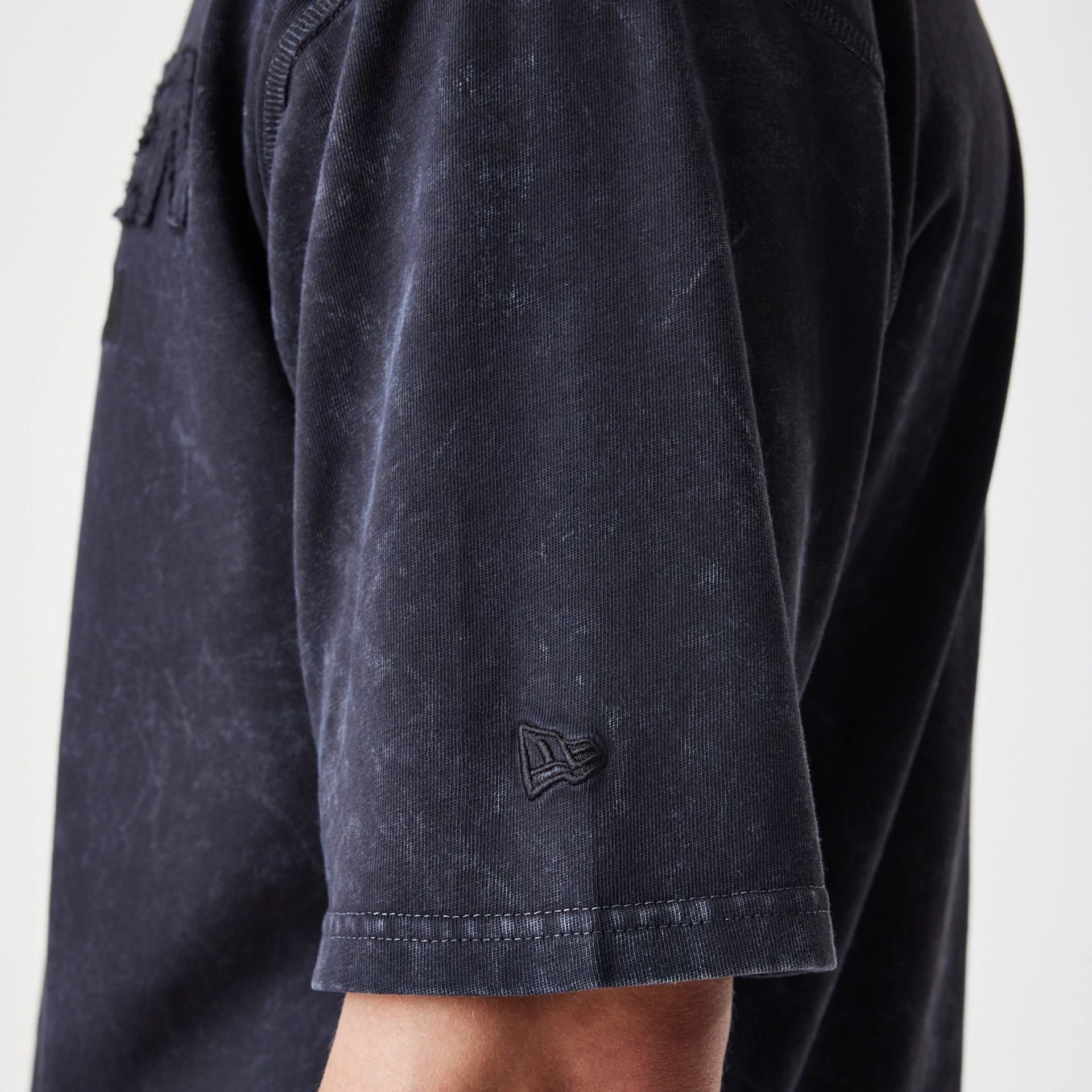 The Male model is wearing McLaren Racing Washed Black Oversized T-Shirt  5