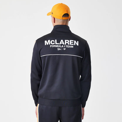 The Male model is wearing McLaren Racing Poly Black Track Jacket  2