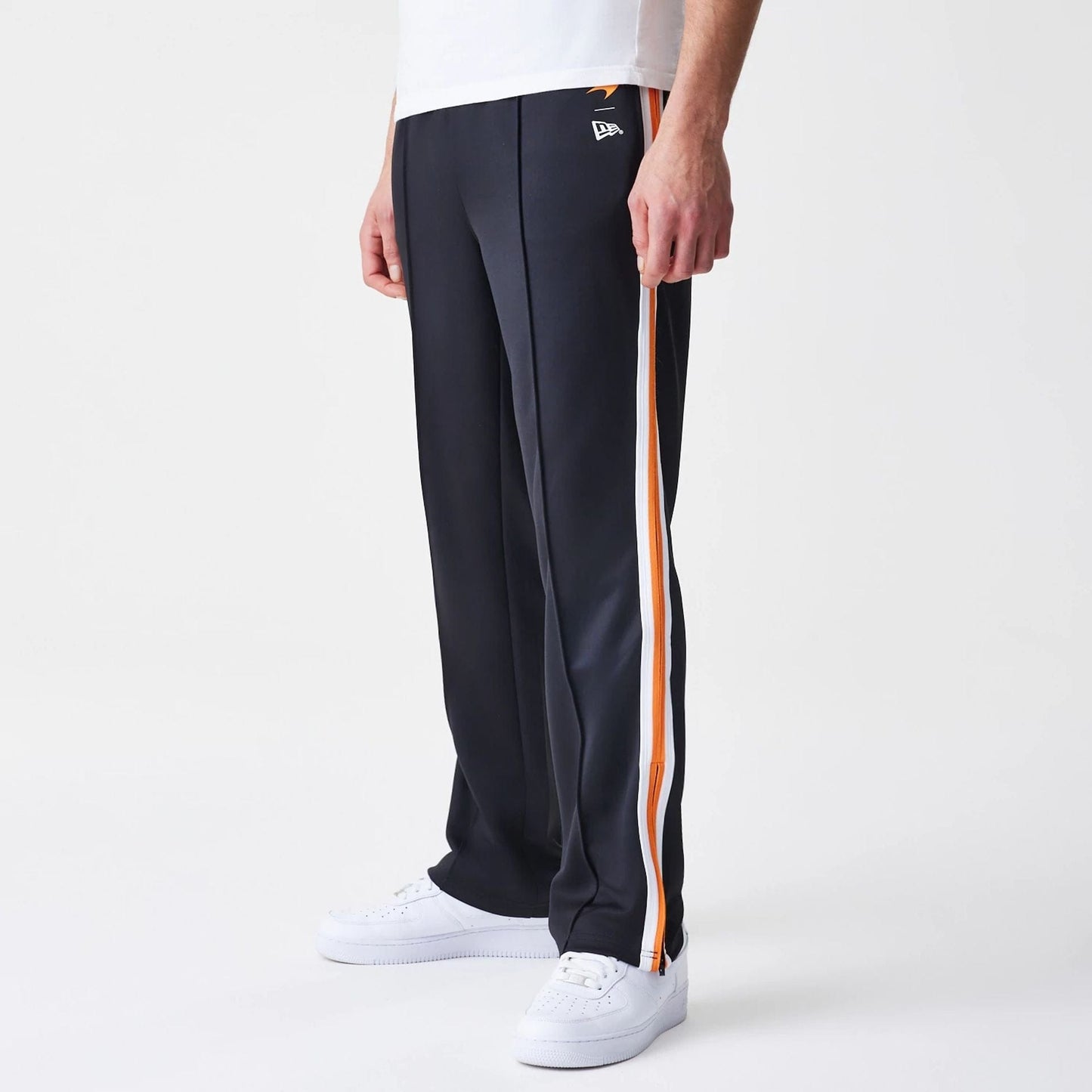 The Male model is wearing McLaren Racing Poly Black Joggers  1