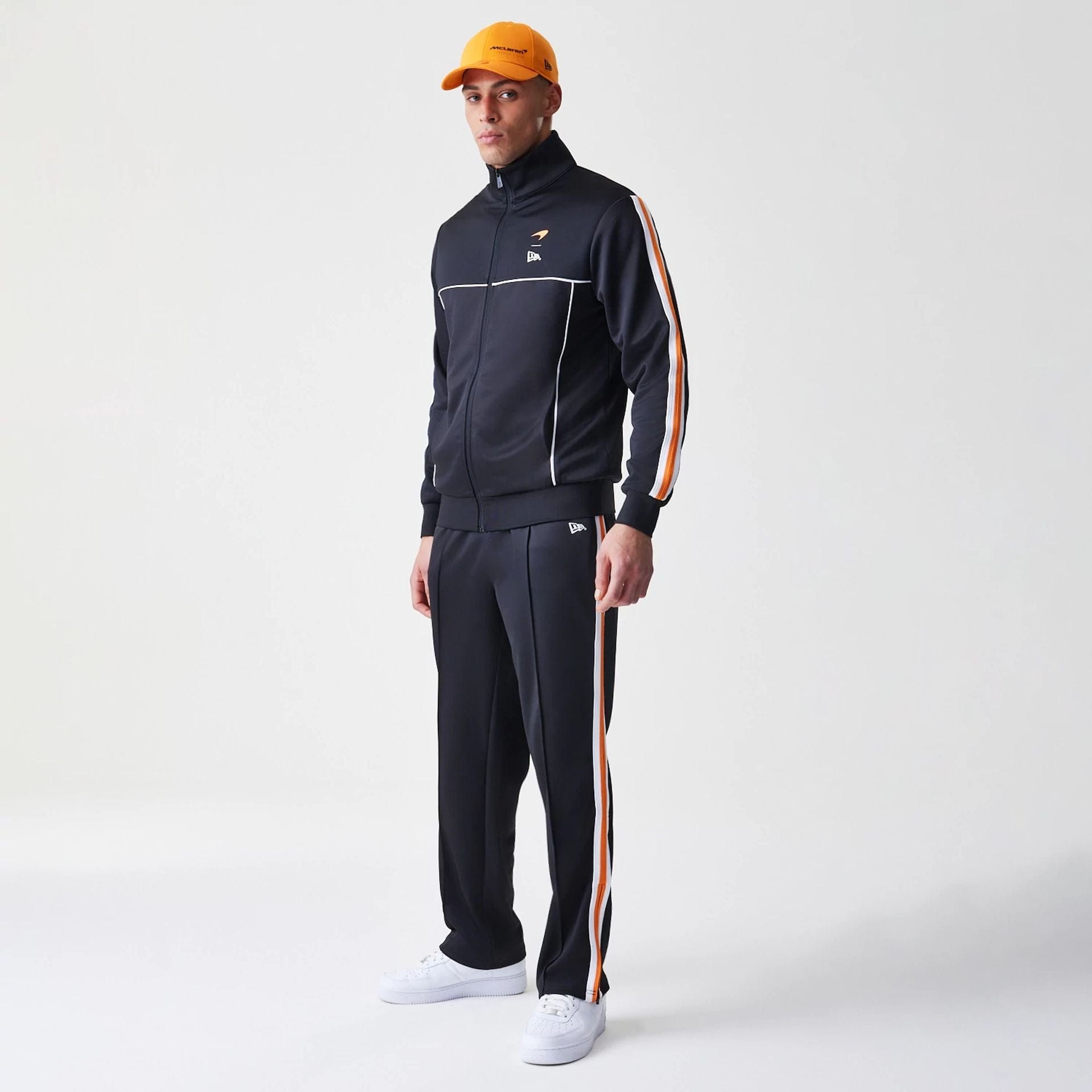 The Male model is wearing McLaren Racing Poly Black Joggers  8