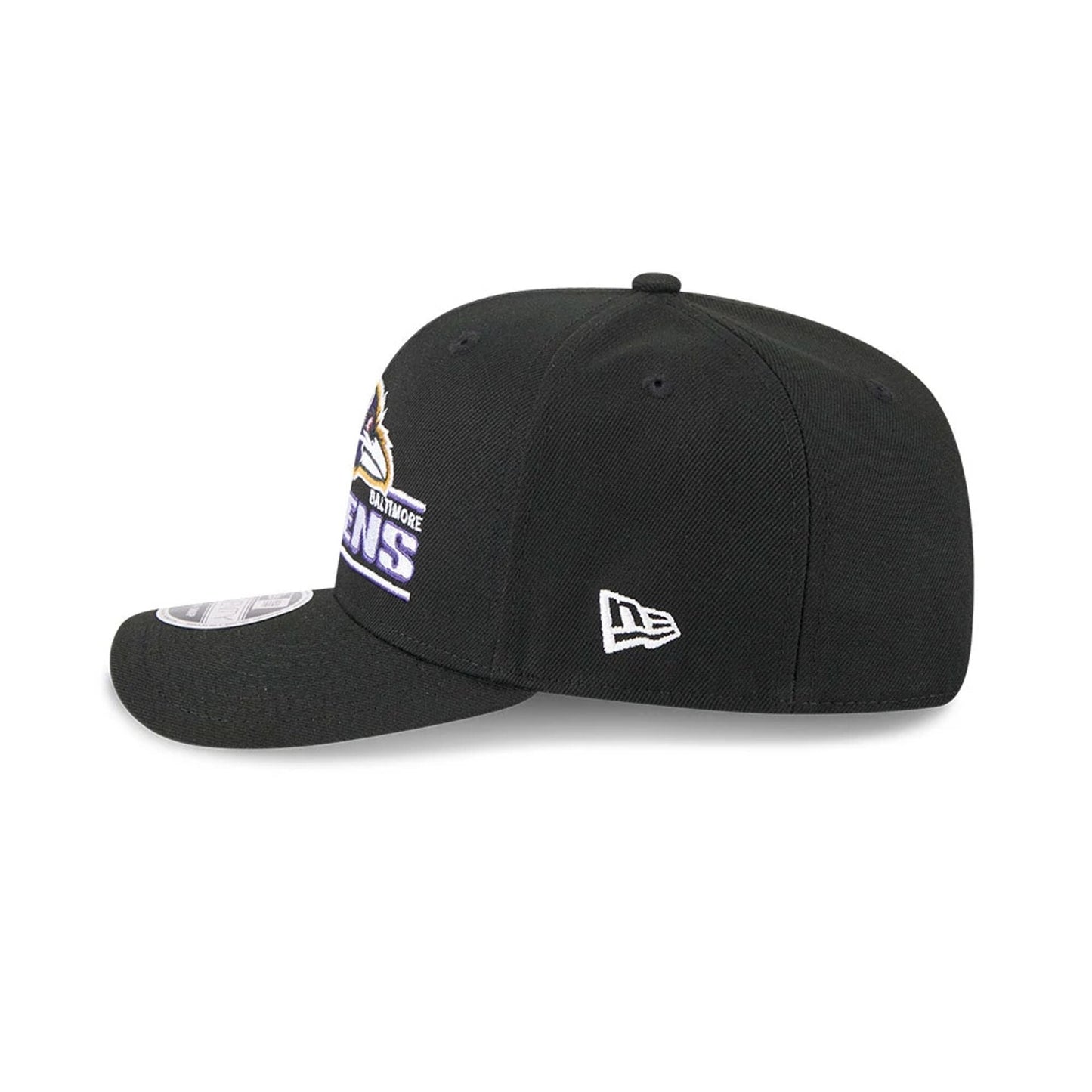 This is a Baltimore Ravens NFL Sated Black 9SEVENTY Stretch Snap Adjustable Cap 5