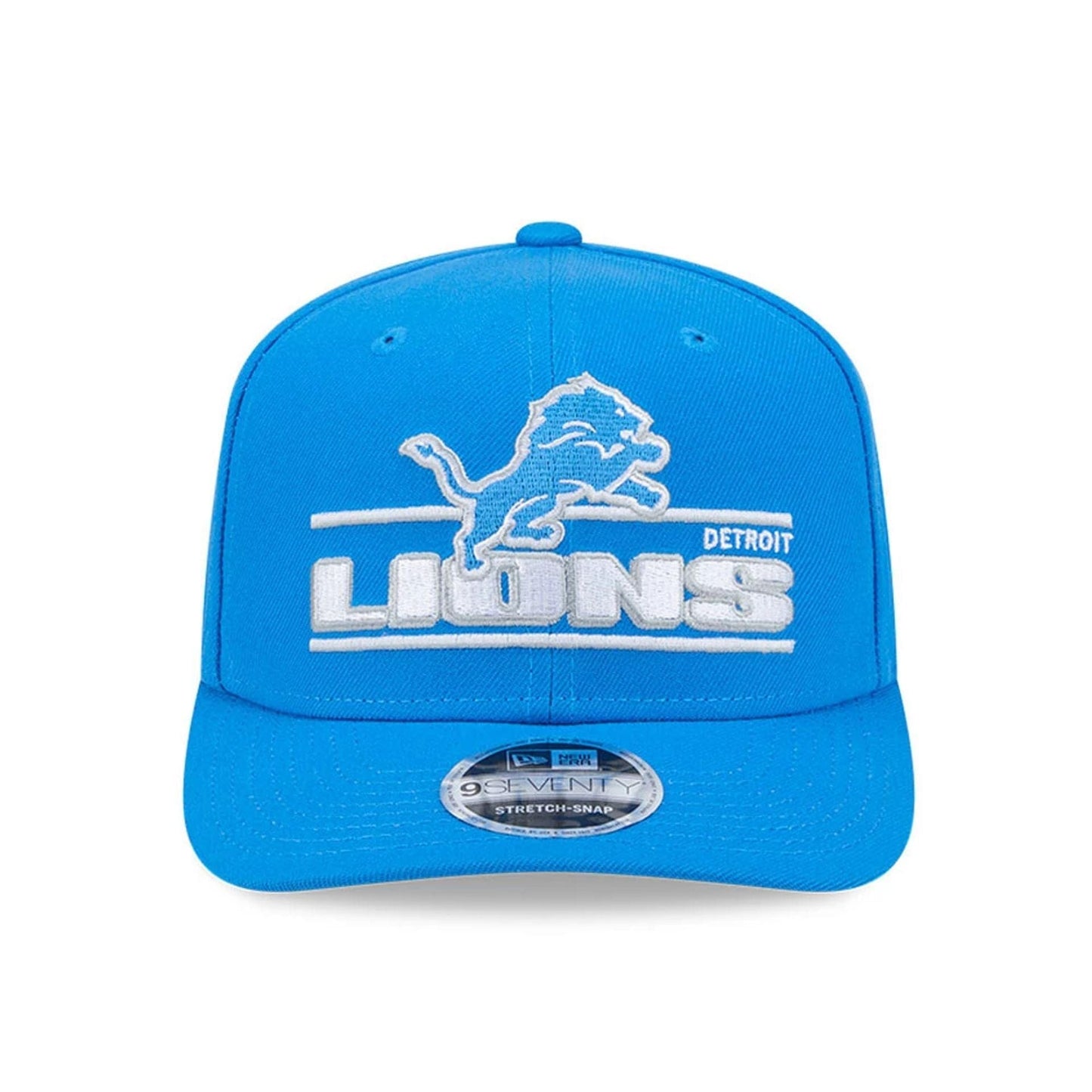 This is a Detroit Lions NFL Sated Blue 9SEVENTY Stretch Snap Adjustable Cap 3