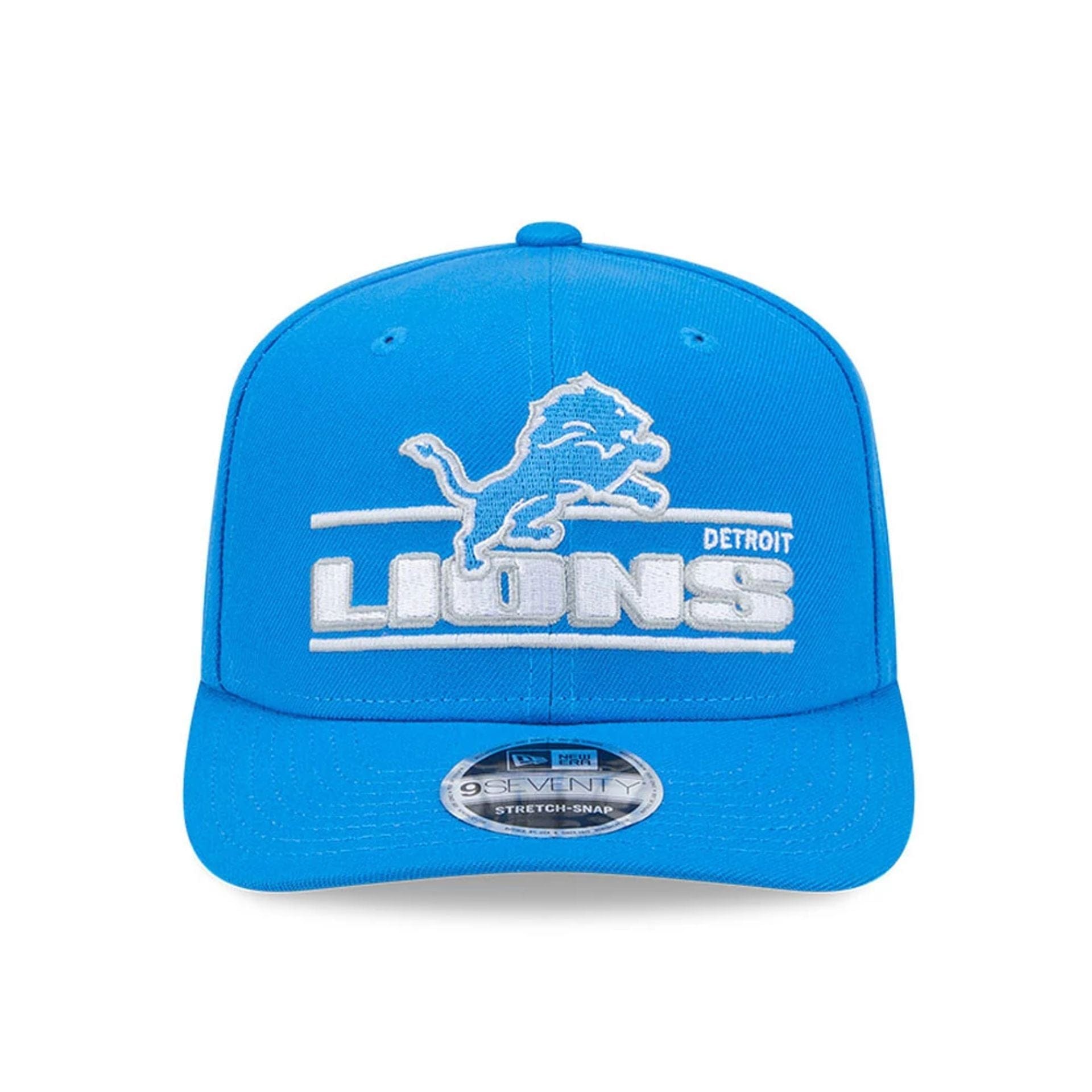 This is a Detroit Lions NFL Sated Blue 9SEVENTY Stretch Snap Adjustable Cap 3