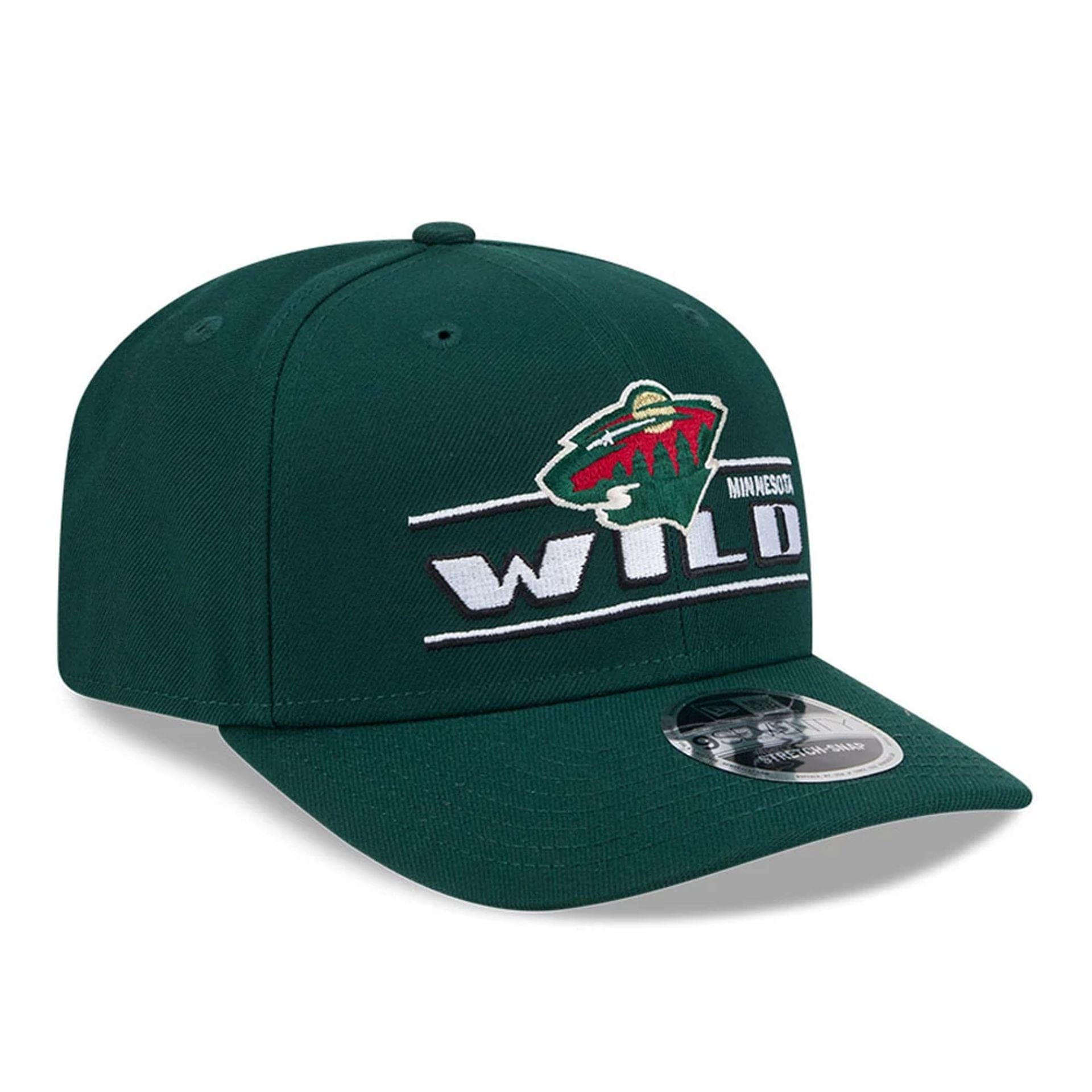 This is a Minnesota Wild NHL Stated Dark Green 9SEVENTY Stretch Snap Adjustable Cap 4