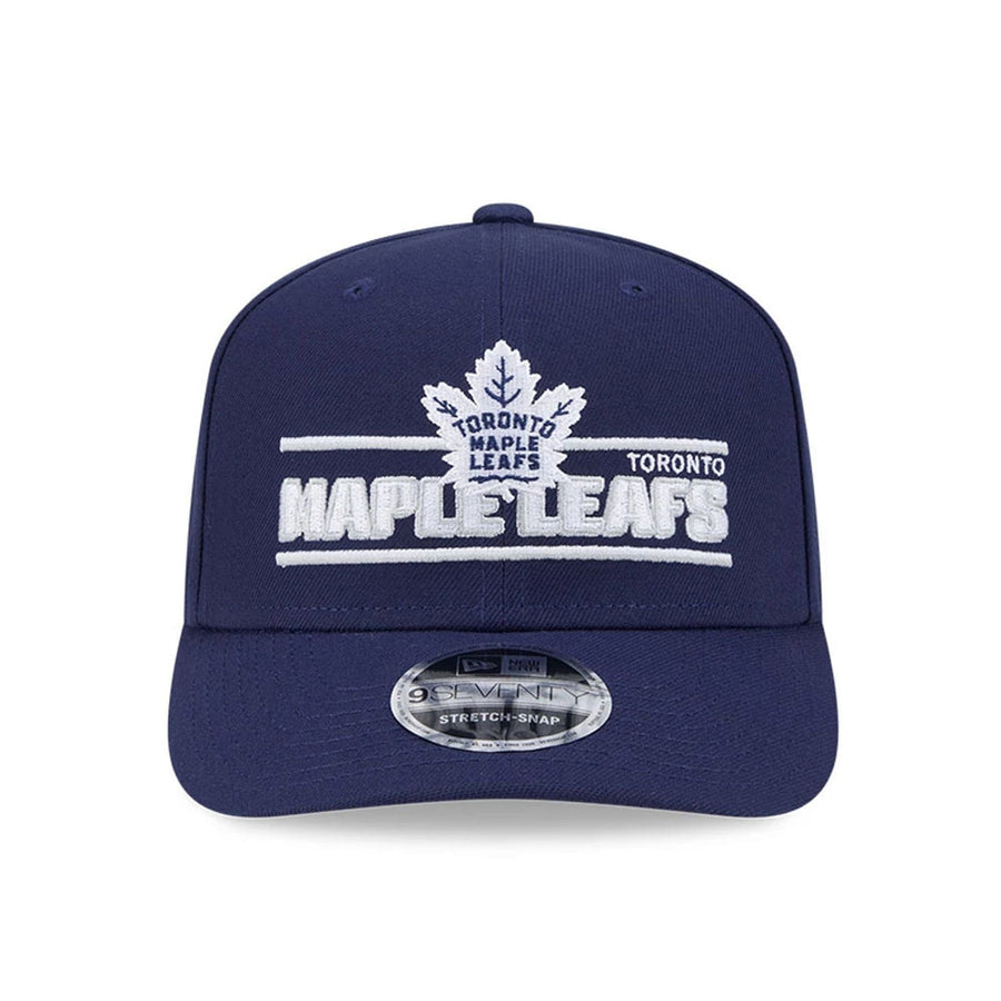 This is a Toronto Maple Leafs NHL Stated Navy 9SEVENTY Stretch Snap Adjustable Cap 3