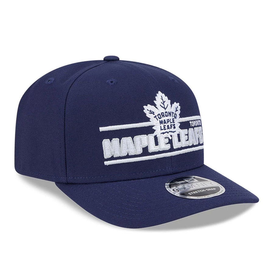 This is a Toronto Maple Leafs NHL Stated Navy 9SEVENTY Stretch Snap Adjustable Cap 4