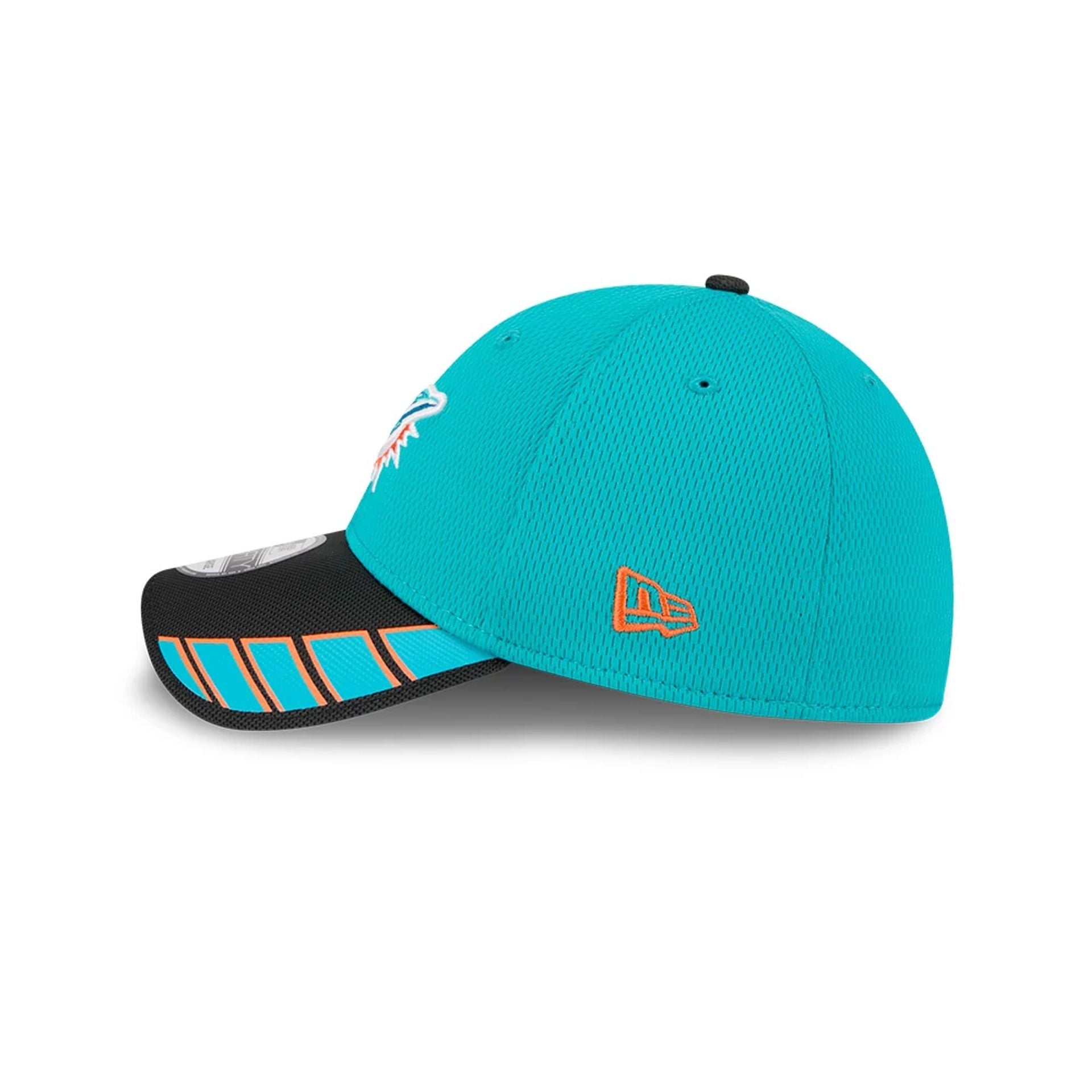 This is a Miami Dolphins NFL Visor Hit Turquoise 39THIRTY Stretch Fit Cap 5