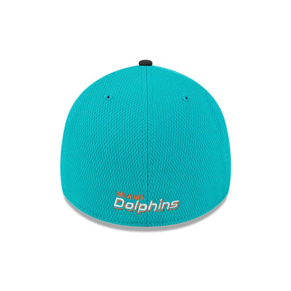 This is a Miami Dolphins NFL Visor Hit Turquoise 39THIRTY Stretch Fit Cap 4