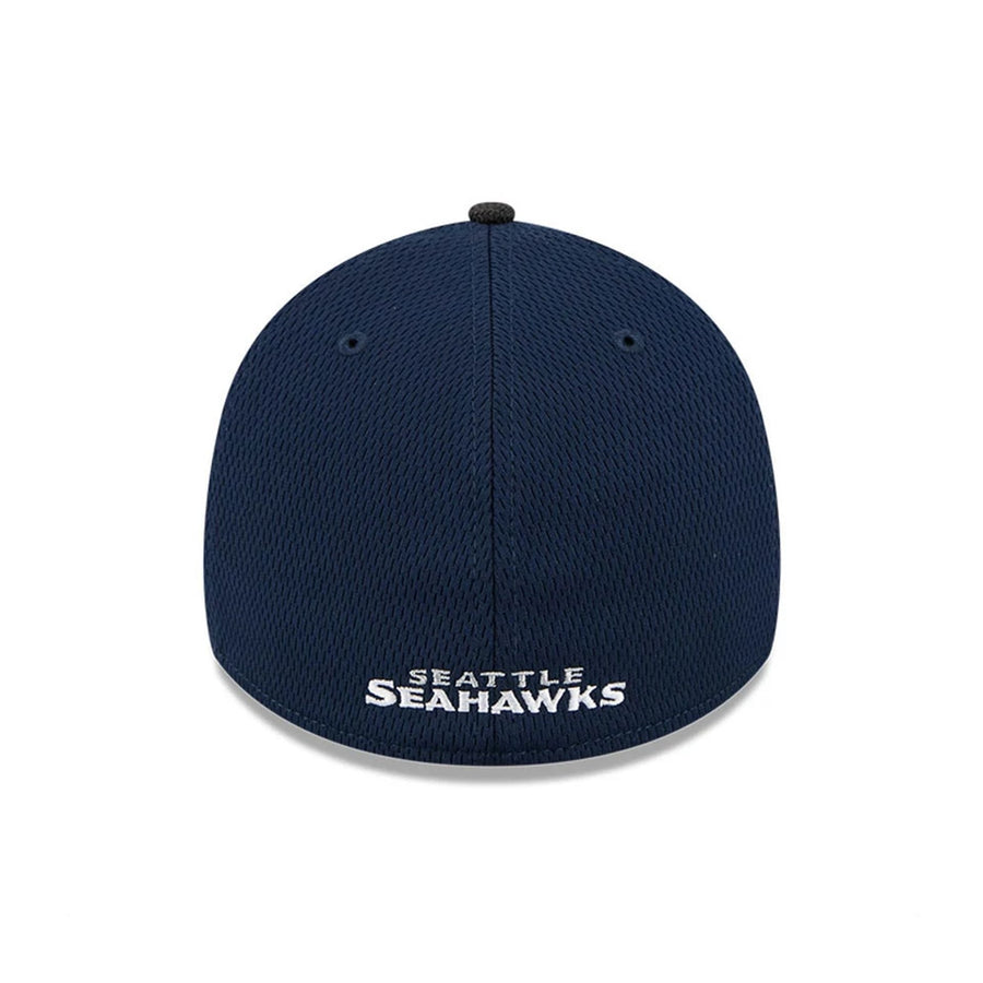 This is a Seattle Seahawks NFL Visor Hit Dark Blue 39THIRTY Stretch Fit Cap 6