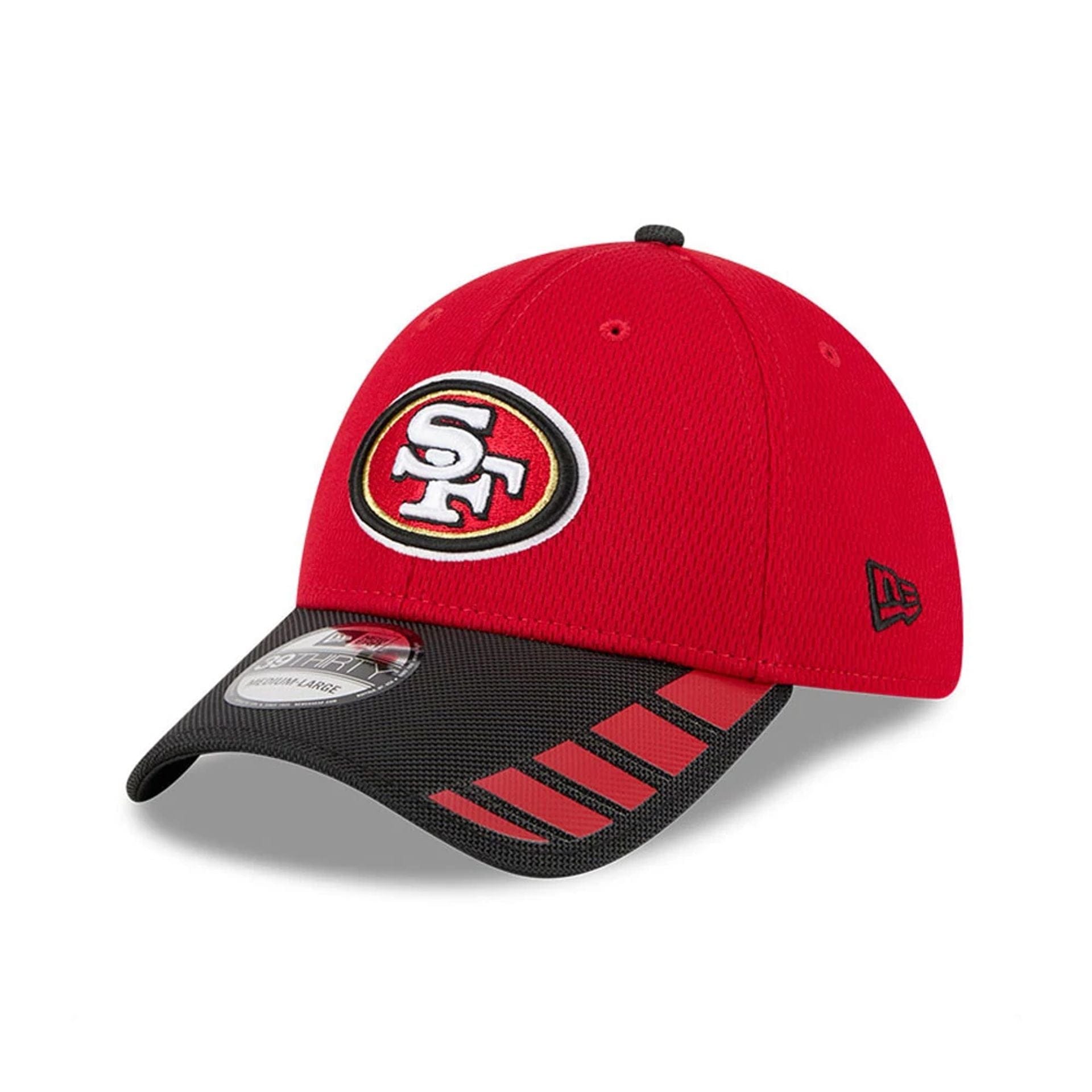 This is a San Francisco 49ers NFL Visor Hit Red 39THIRTY Stretch Fit Cap 1
