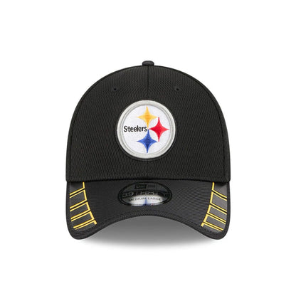 This is a Pittsburgh Steelers NFL Visor Hit Black 39THIRTY Stretch Fit Cap 2