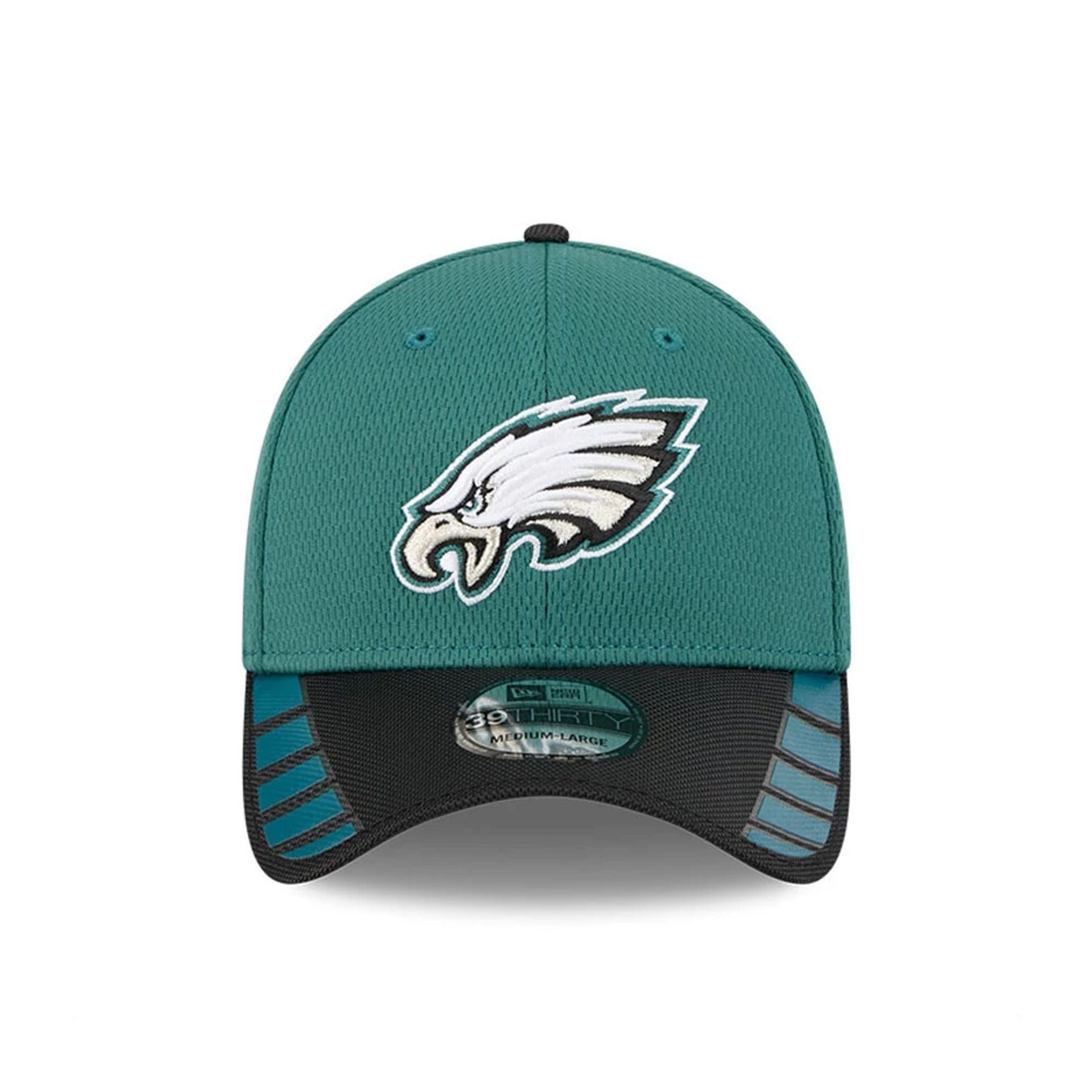 This is a Philadelphia Eagles NFL Visor Hit Dark Green 39THIRTY Stretch Fit Cap 2