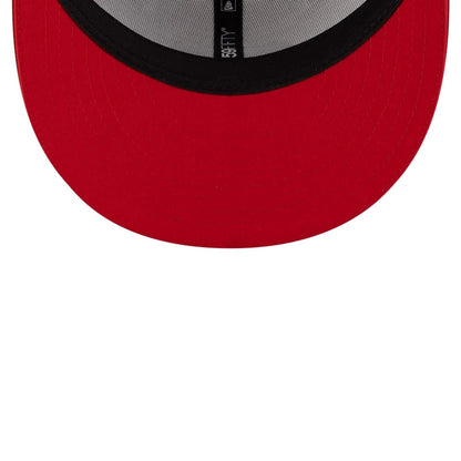 This is a San Francisco 49ers NFL Training 2025 White 59FIFTY Fitted Cap 7