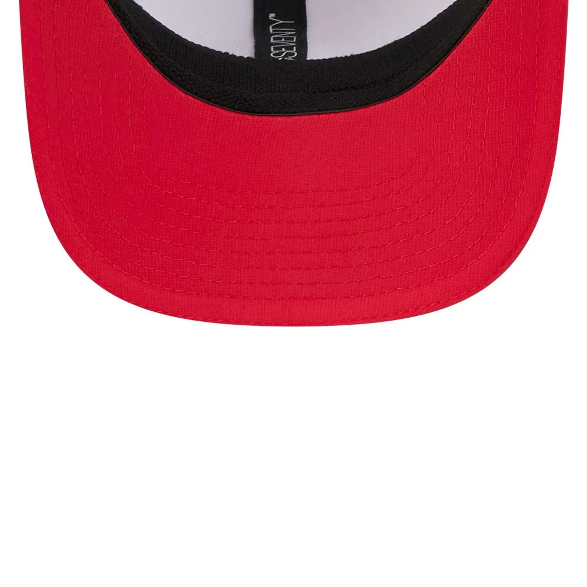 This is a Kansas City Chiefs NFL Training 2025 White 9SEVENTY Stretch Snap Adjustable Cap 7