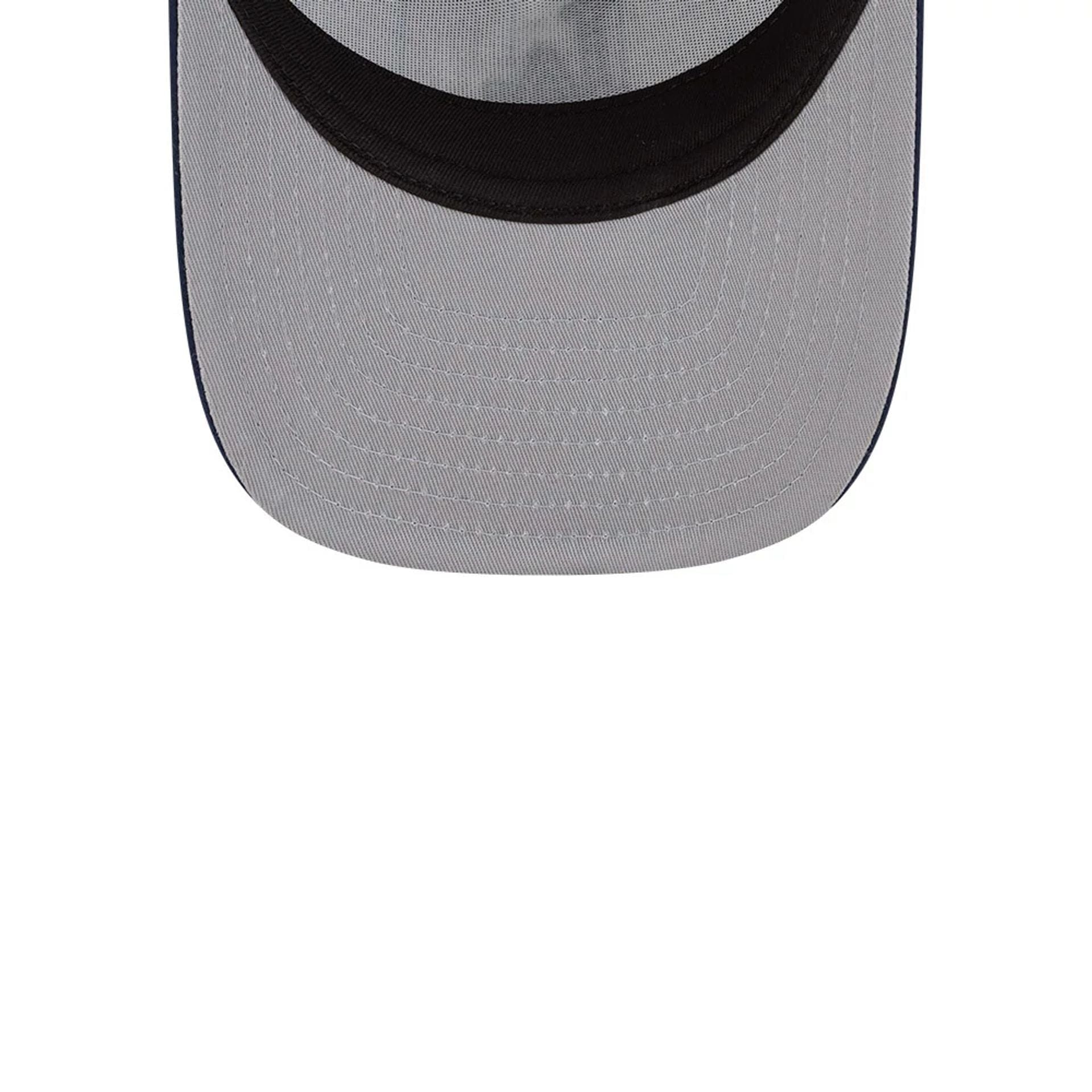 This is a LA Dodgers Satin Pinstripe Dark Blue 9FIFTY A-Frame Adjustable Cap 2