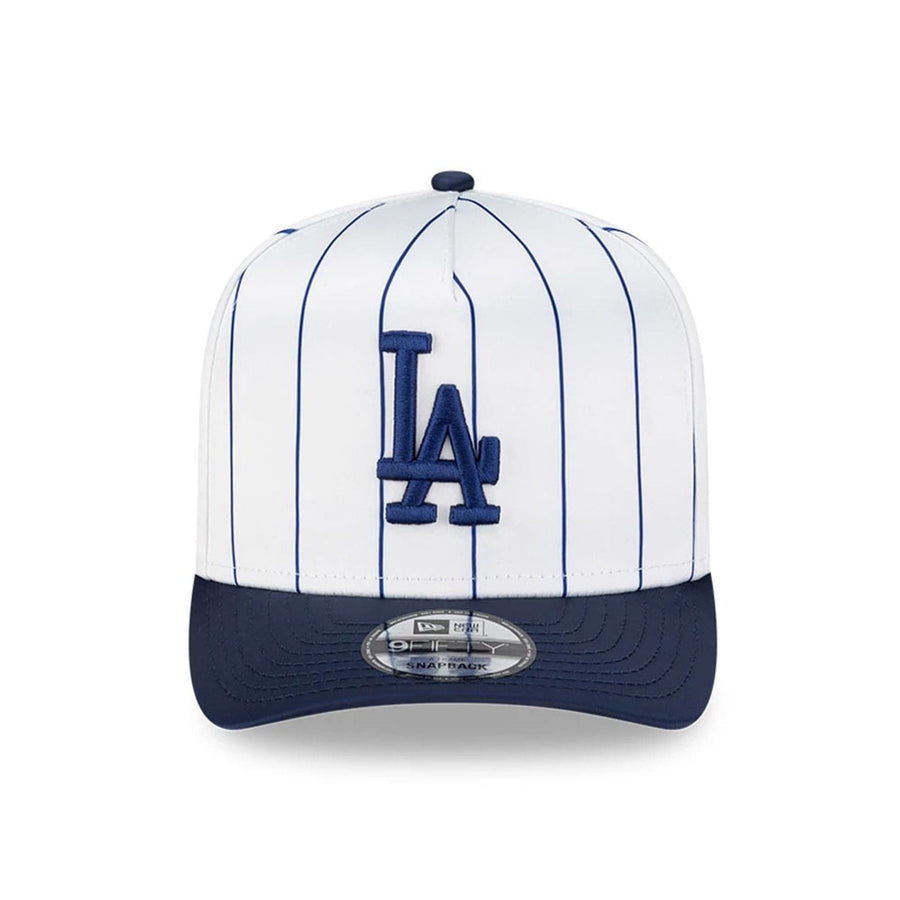 This is a LA Dodgers Satin Pinstripe Dark Blue 9FIFTY A-Frame Adjustable Cap 3