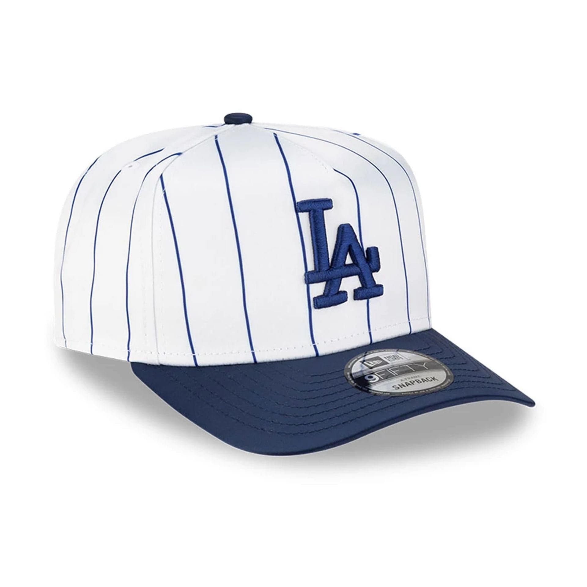 This is a LA Dodgers Satin Pinstripe Dark Blue 9FIFTY A-Frame Adjustable Cap 4