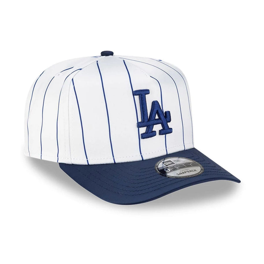 This is a LA Dodgers Satin Pinstripe Dark Blue 9FIFTY A-Frame Adjustable Cap 4