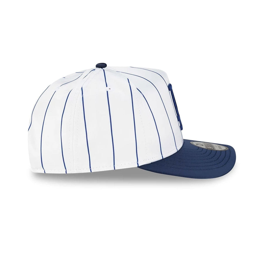 This is a LA Dodgers Satin Pinstripe Dark Blue 9FIFTY A-Frame Adjustable Cap 5