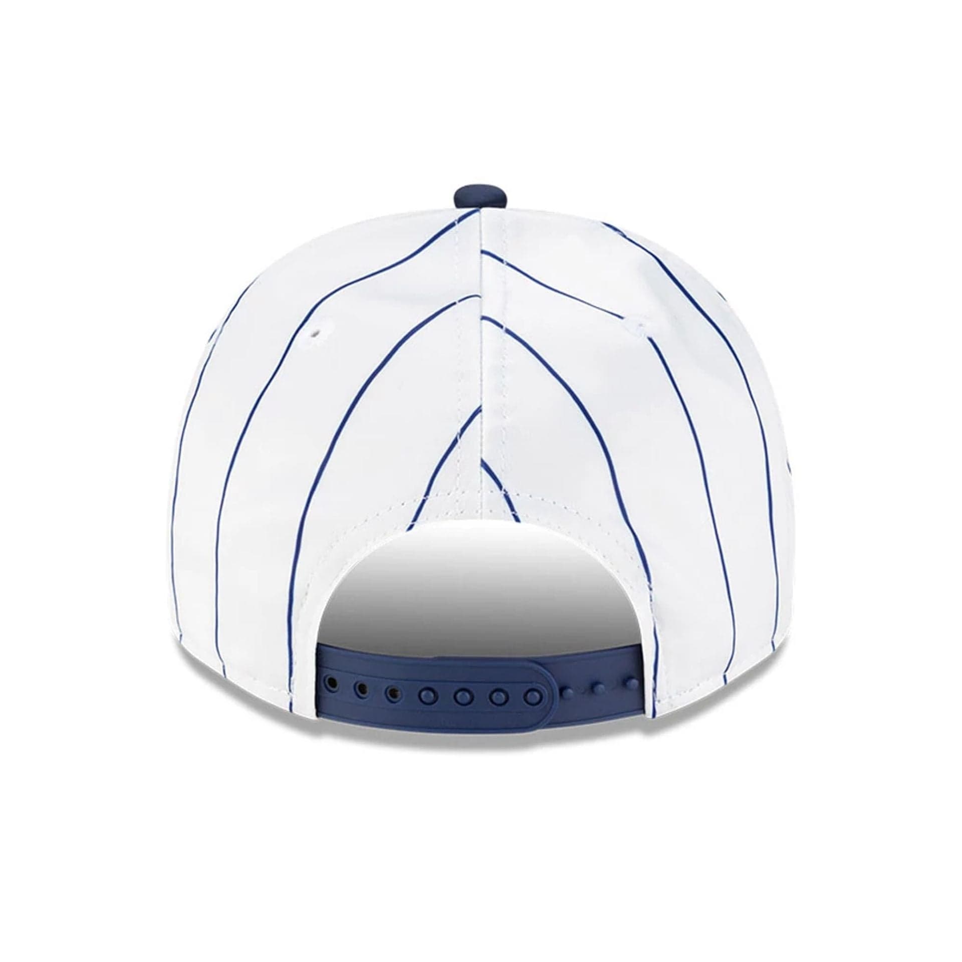 This is a LA Dodgers Satin Pinstripe Dark Blue 9FIFTY A-Frame Adjustable Cap 7