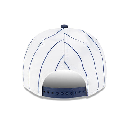 This is a LA Dodgers Satin Pinstripe Dark Blue 9FIFTY A-Frame Adjustable Cap 7