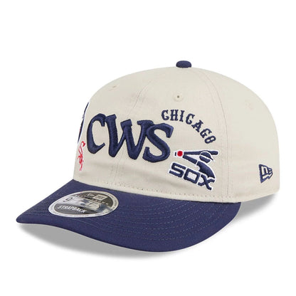 This is a Chicago White Sox MLB Scatter Cream Retro Crown 9FIFTY Adjustable Cap 1