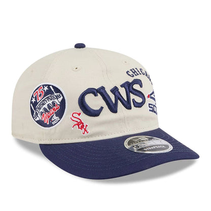 This is a Chicago White Sox MLB Scatter Cream Retro Crown 9FIFTY Adjustable Cap 4