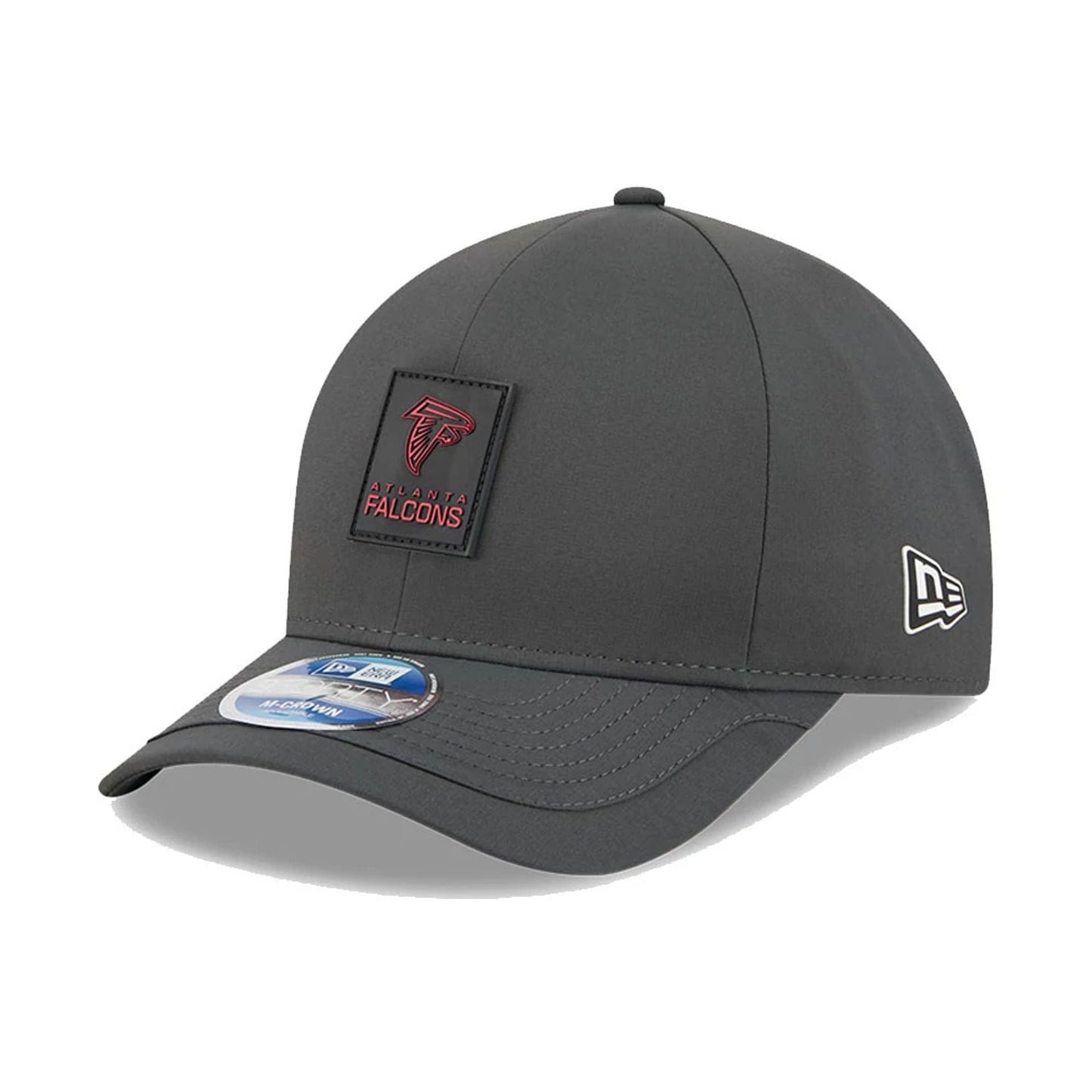 This is a Atlanta Falcons NFL Sideline 2025 Charcoal 9FORTY M-Crown Adjustable Cap 1