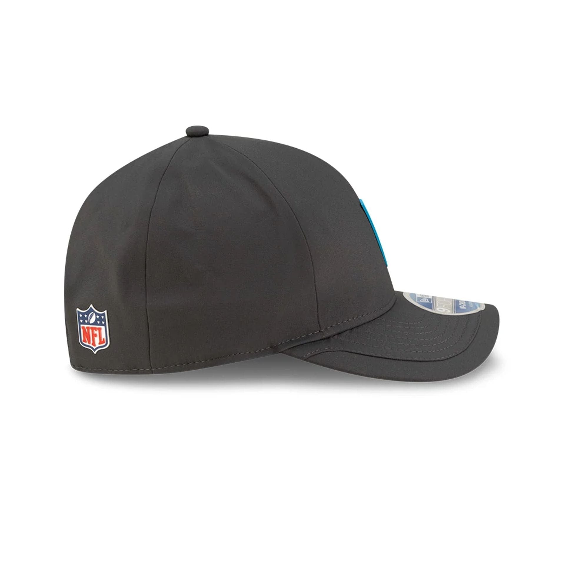 This is a Carolina Panthers NFL Sideline 2025 Charcoal 9FORTY M-Crown Adjustable Cap 6