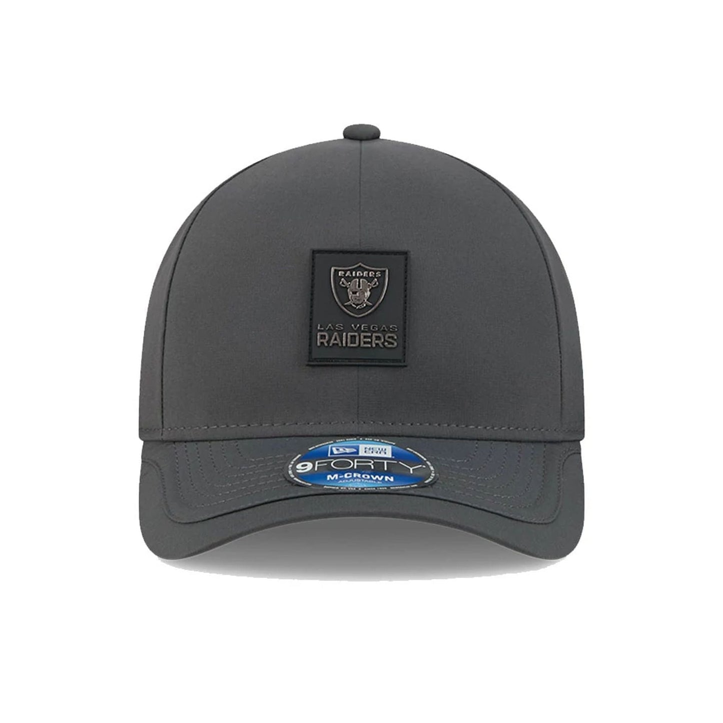 This is a Las Vegas Raiders NFL Sideline 2025 Charcoal 9FORTY M-Crown Adjustable Cap 3
