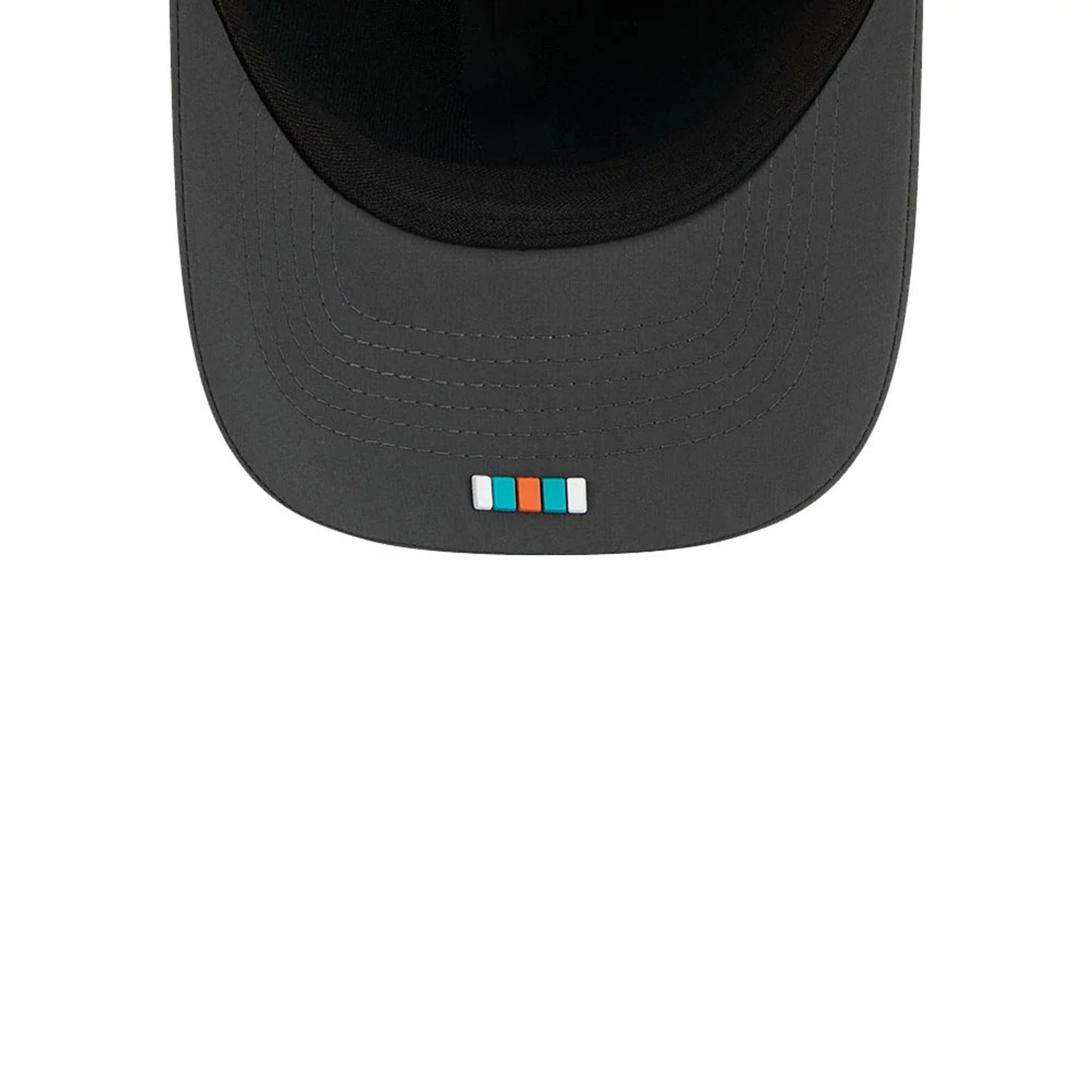 This is a Miami Dolphins NFL Sideline 2025 Charcoal 9FORTY M-Crown Adjustable Cap 2