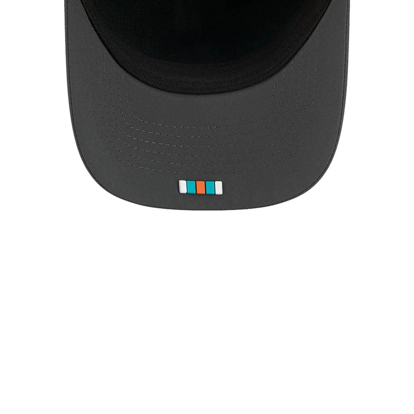 This is a Miami Dolphins NFL Sideline 2025 Charcoal 9FORTY M-Crown Adjustable Cap 2