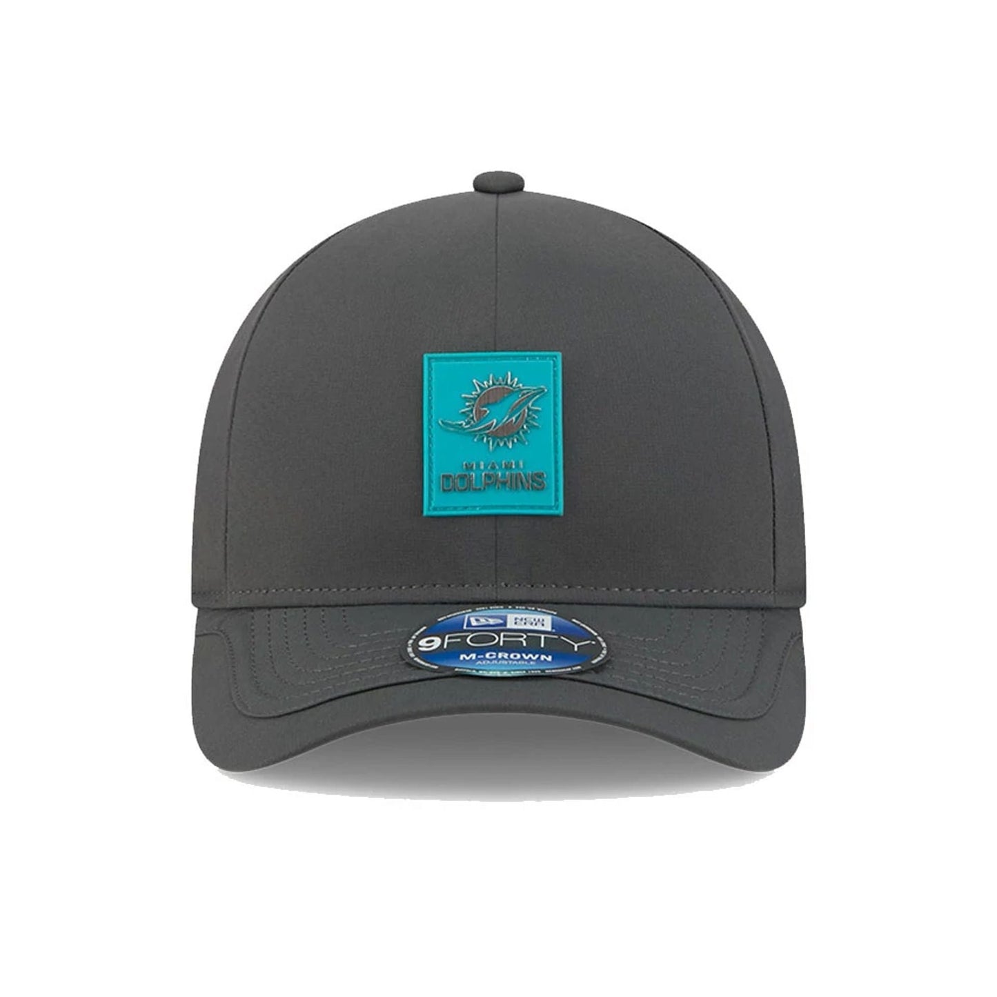 This is a Miami Dolphins NFL Sideline 2025 Charcoal 9FORTY M-Crown Adjustable Cap 3